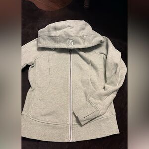 lululemon Light Gray/green Scuba Jacket